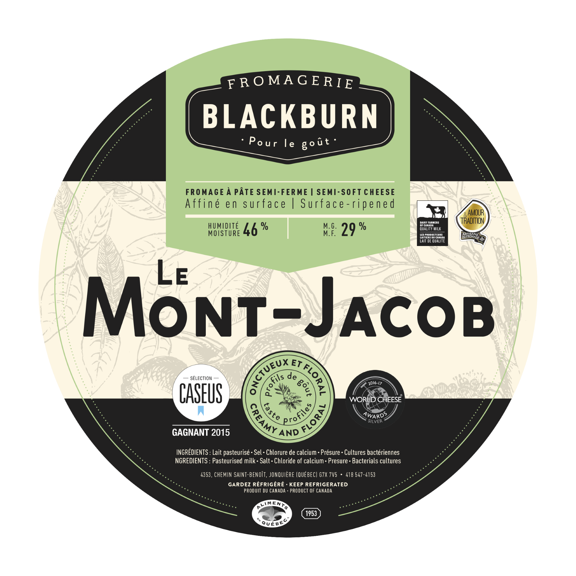 Étiquette - Mont-Jacob